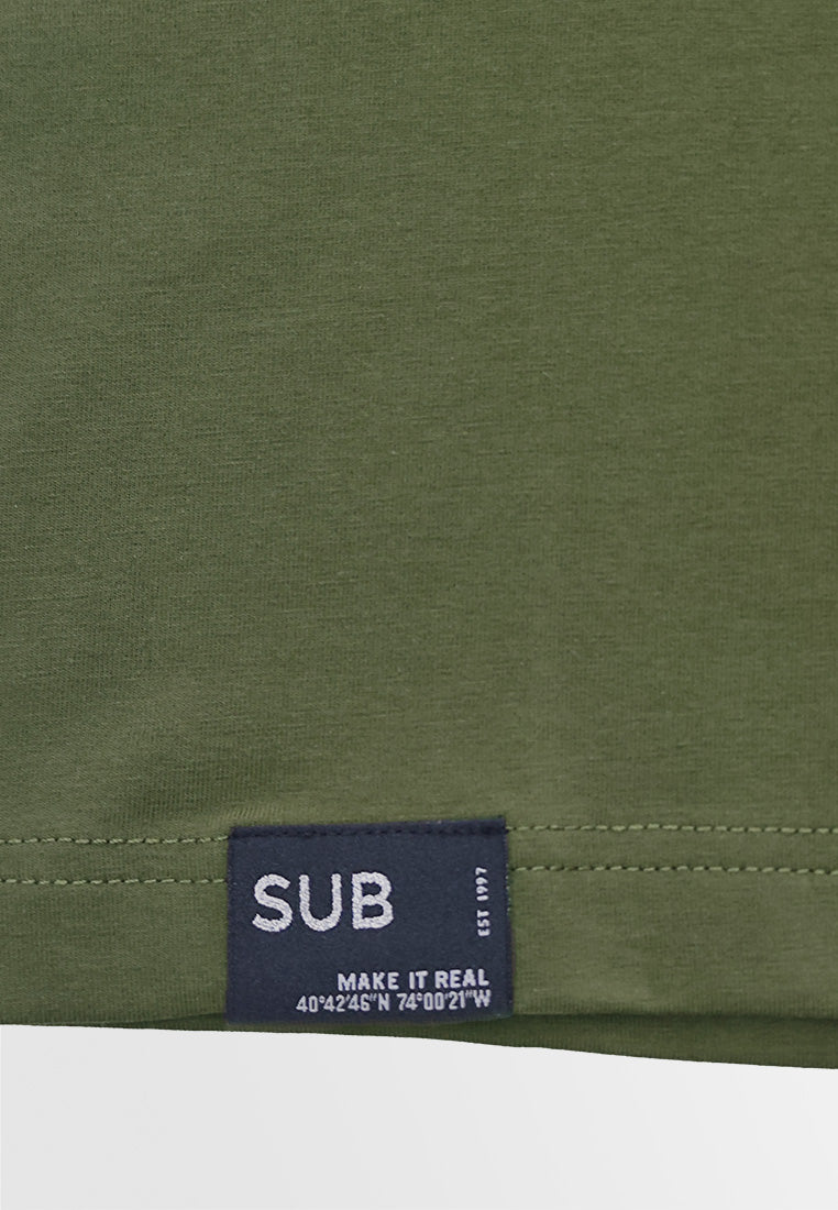 Men Short-Sleeve Graphic Tee - Army Green - 510058