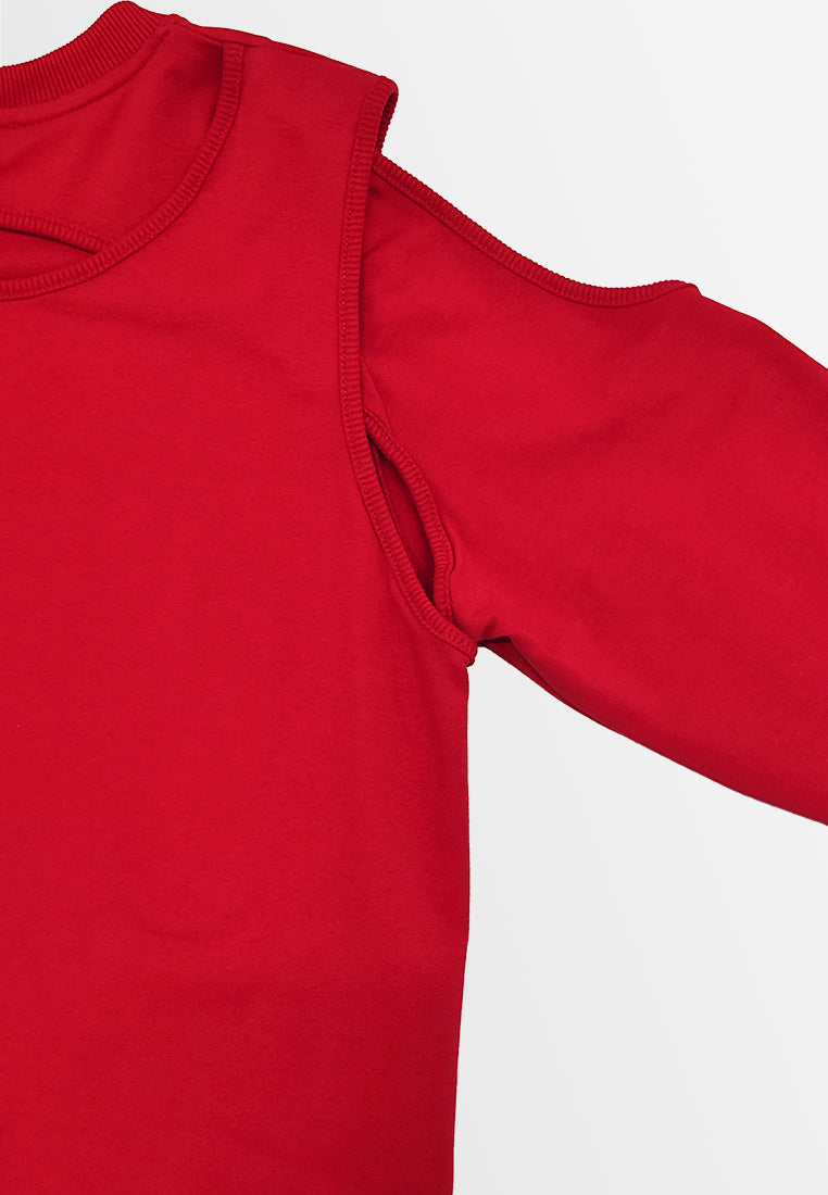 Women Long-Sleeve Sweatshirt - Red - 410016