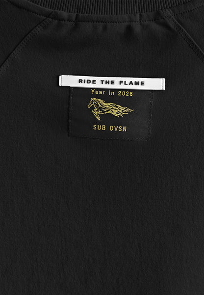 Men Oversized T-Shirt Short Sleeve - Black - 510368