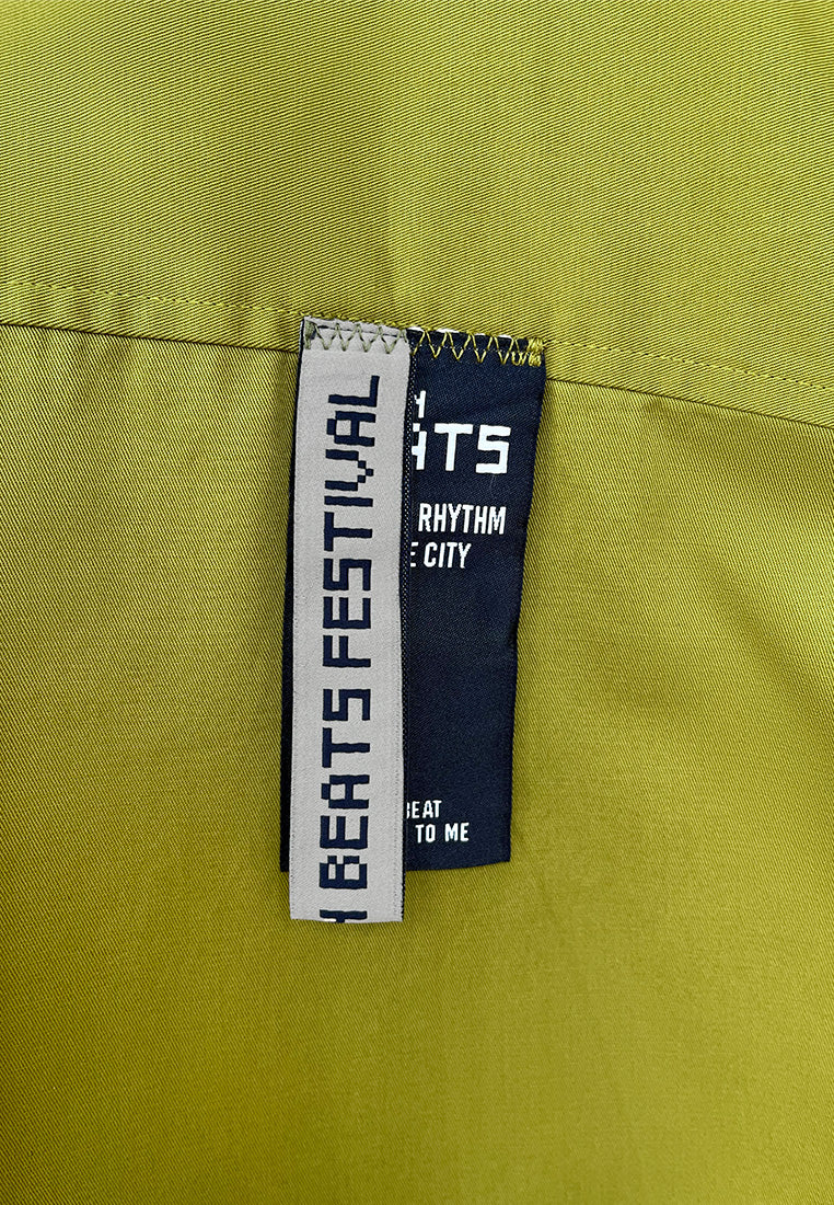 Men Oversized Short-Sleeve Shirt - Yellow - 510249