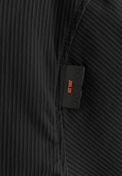 Men Short-Sleeve Oversized Polo Tee - Black - 510232