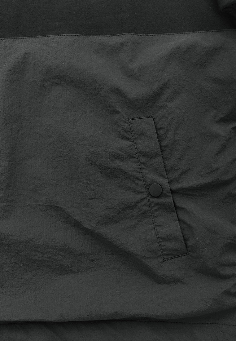 Men Oversized T-Shirt Short Sleeve - Black - 410240