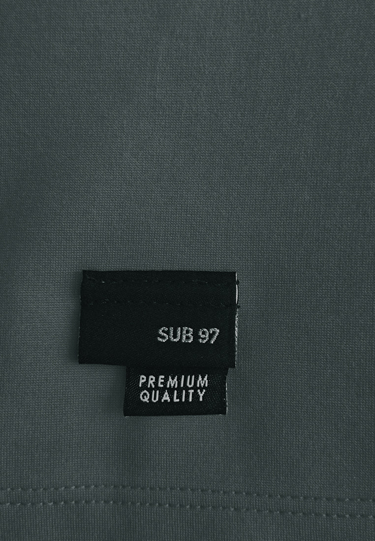 Men Oversized Short-Sleeve Sweatshirt - Dark Grey - 510234