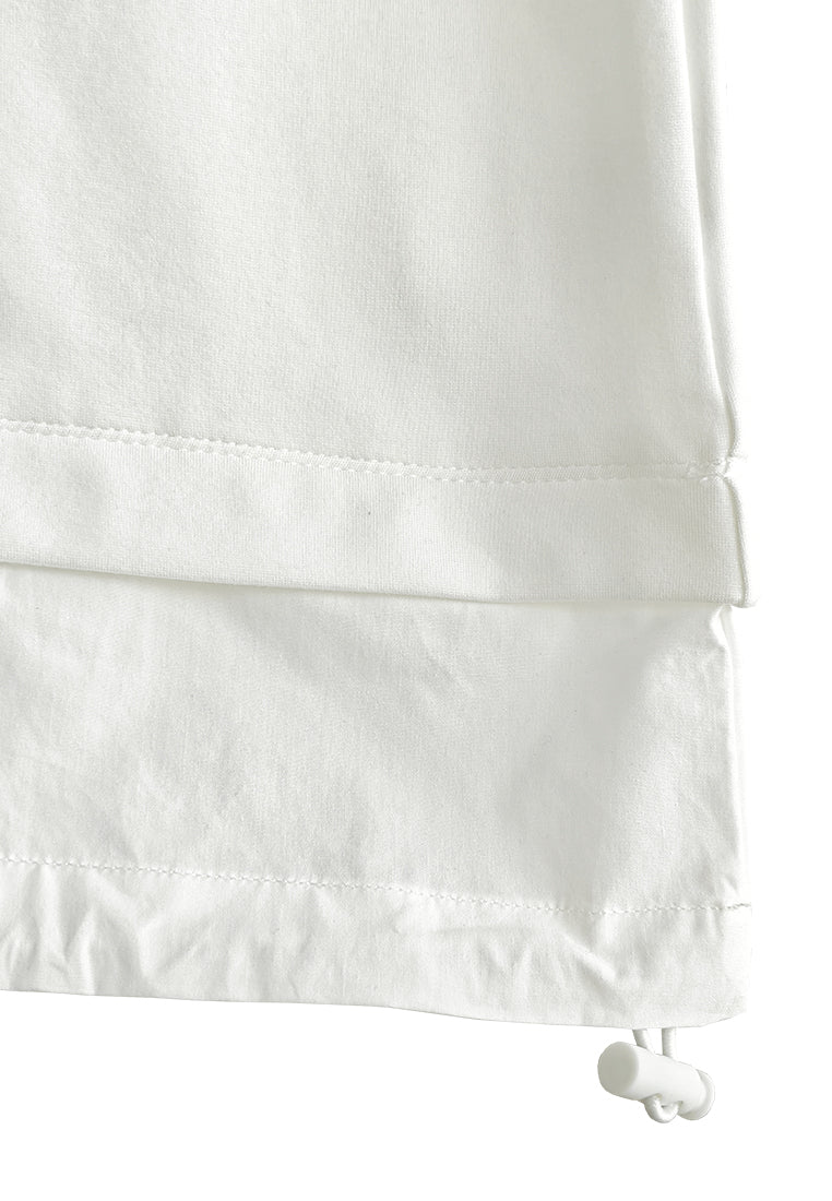 Men Oversized T-Shirt Short Sleeve - White - 510229