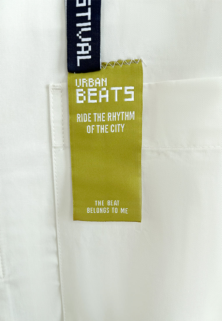 Men Oversized Short-Sleeve Shirt - White - 510251