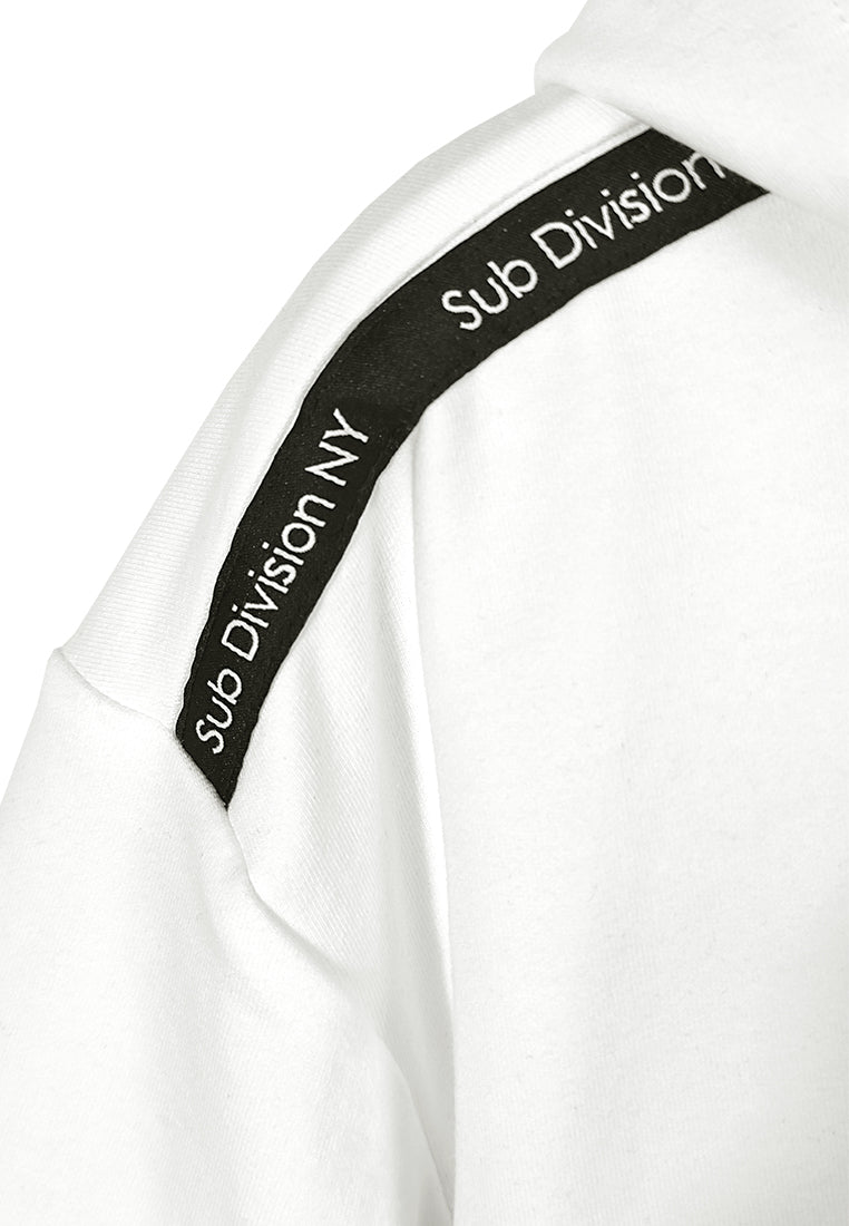 Women Short-Sleeve Sweatshirt Hoodies - White - 310009