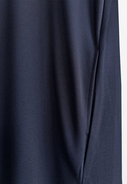 Women T-Shirt Midi Dress - Navy - 510274