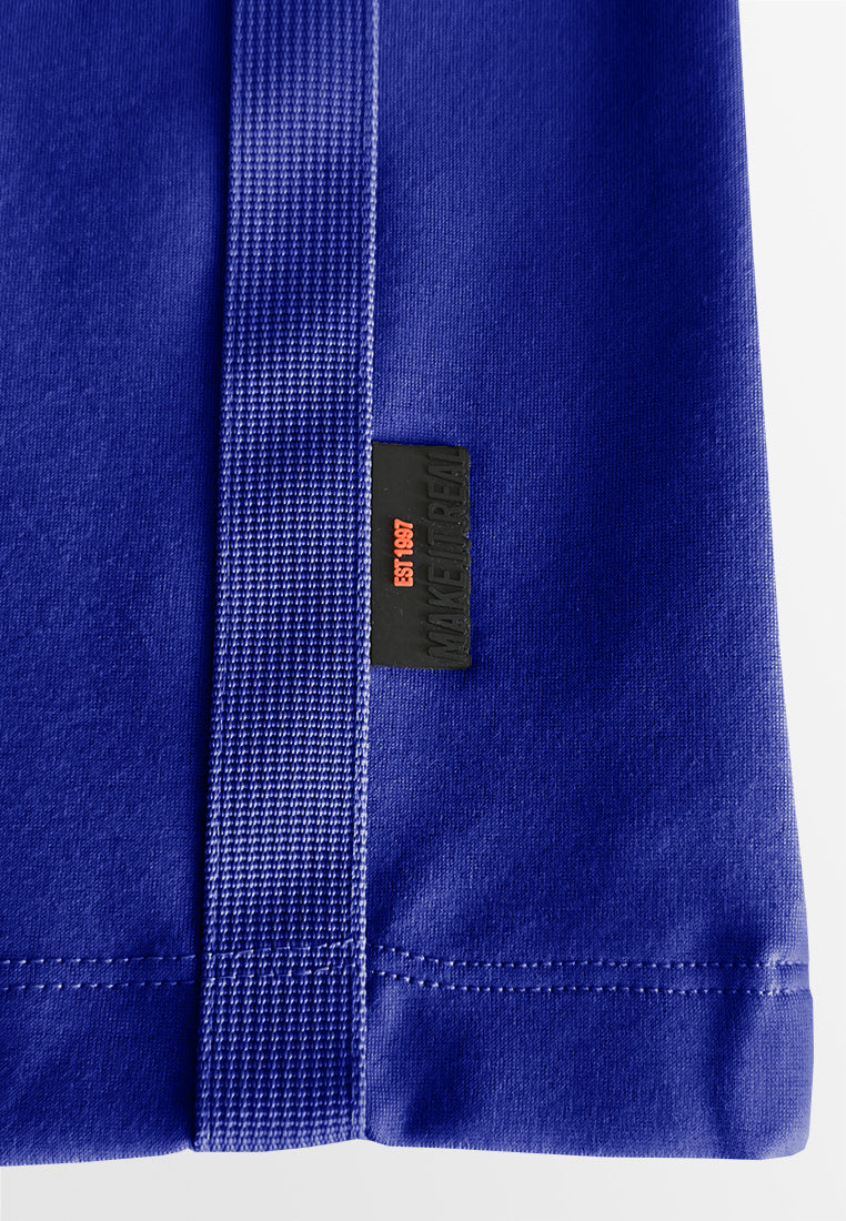 Men Oversized T-Shirt Short Sleeve - Blue - 510228