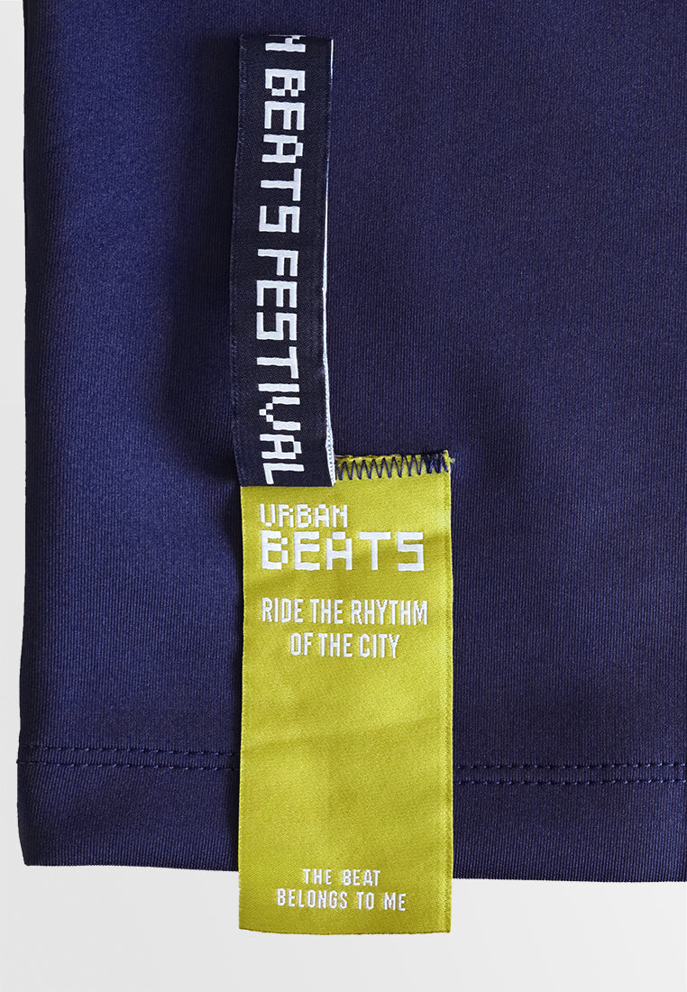 Men Oversized T-Shirt Short Sleeve - Navy - 510248