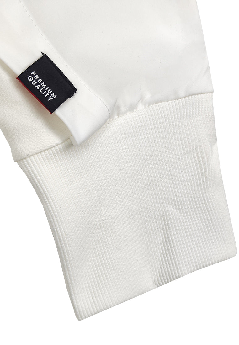 Women Oversized Long-Sleeve Sweatshirt - White - 410074