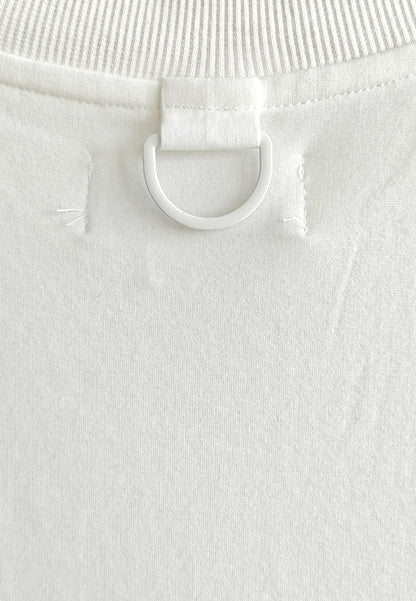 Men Oversized T-Shirt Short Sleeve - White - 510229