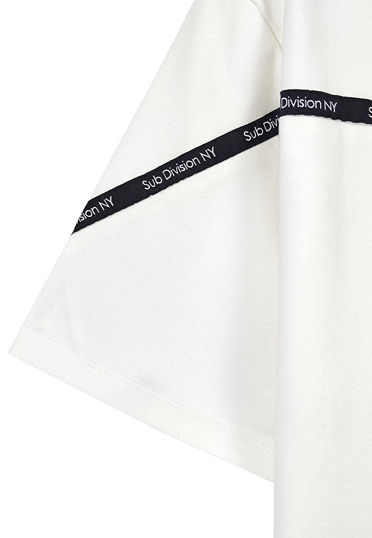 Women Short-Sleeve Fashion Tee - White - 310004