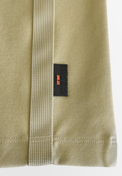 Men Oversized T-Shirt Short Sleeve - Khaki - 510227