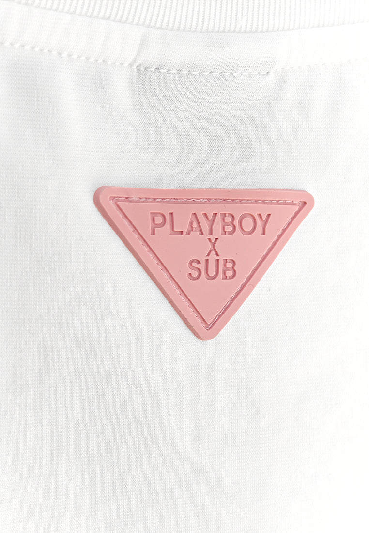 Playboy x SUB Women Sleeveless Fashion Tee - White - 610361