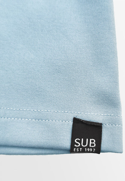 [VALUE BUY] Men Short-Sleeve Oversized Polo Tee - Light Blue - 510047
