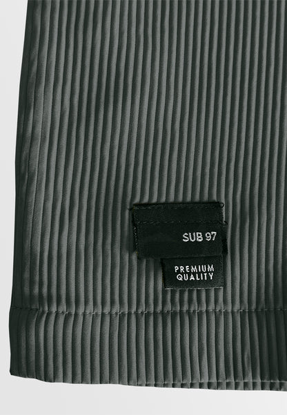 Men Oversized Short-Sleeve Shirt - Dark Grey - 510236