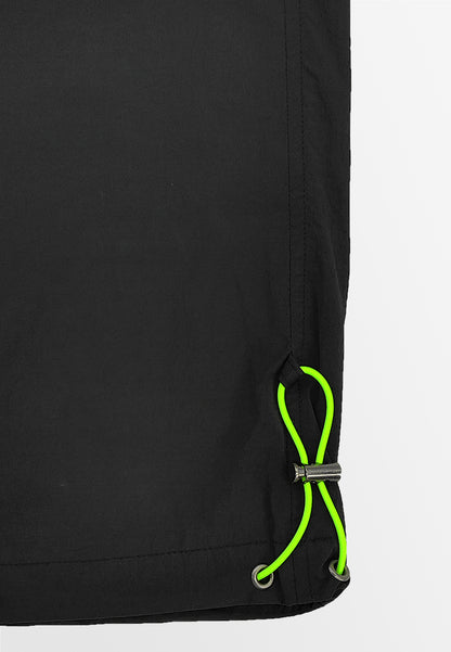 Men Wide Leg Long Pants - Black - 410217