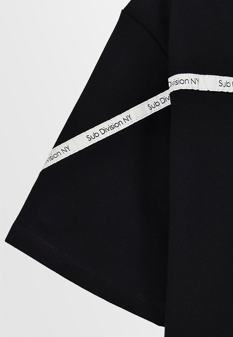 Women Short-Sleeve Fashion Tee - Black - 310003
