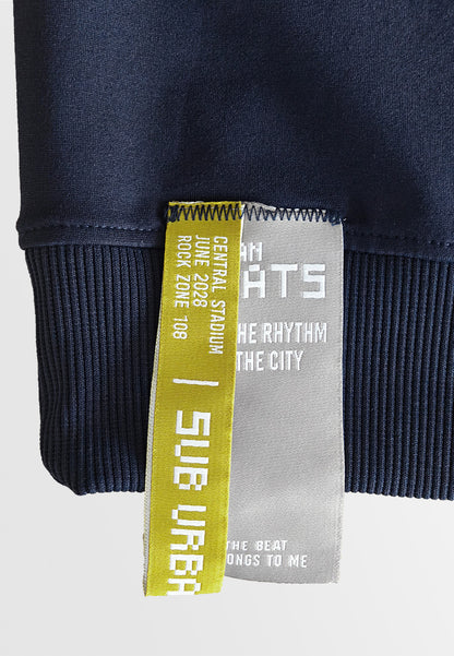 Men Oversized Long-Sleeve Sweatshirt - Navy - 510254