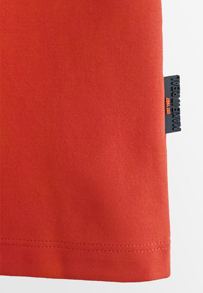 Men Oversized Short-Sleeve Sweatshirt - Orange - 510233