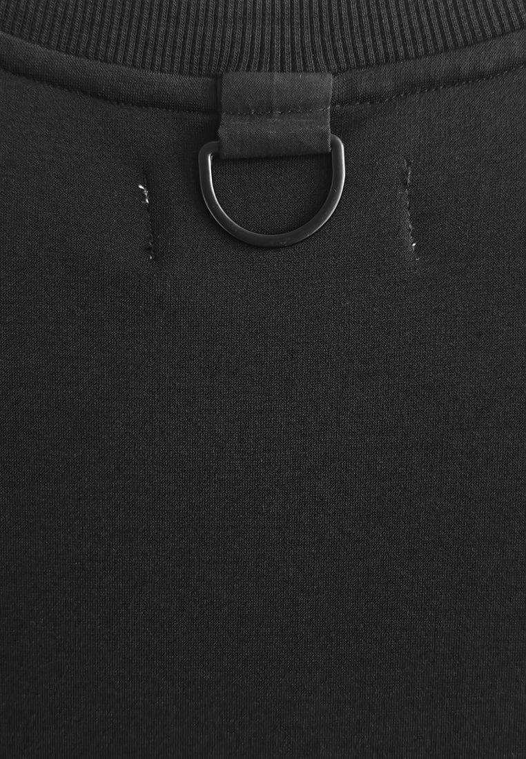 Men Oversized T-Shirt Short Sleeve - Black - 510230