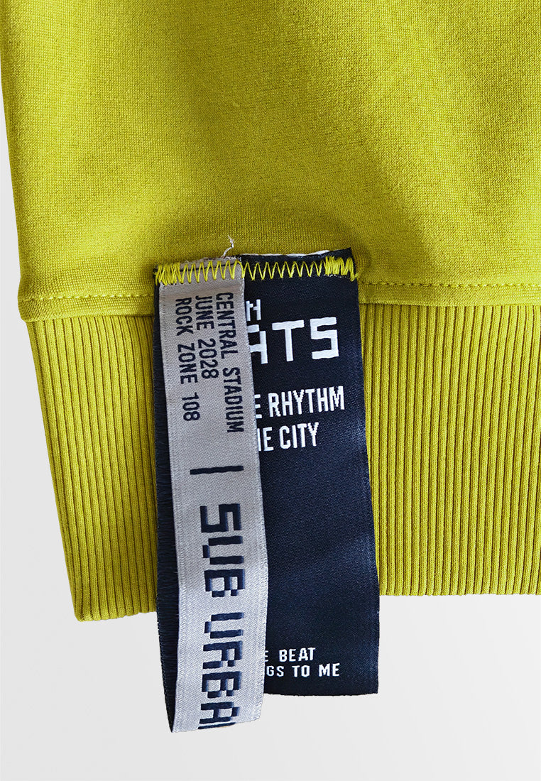 Men Oversized Long-Sleeve Sweatshirt - Yellow - 510253