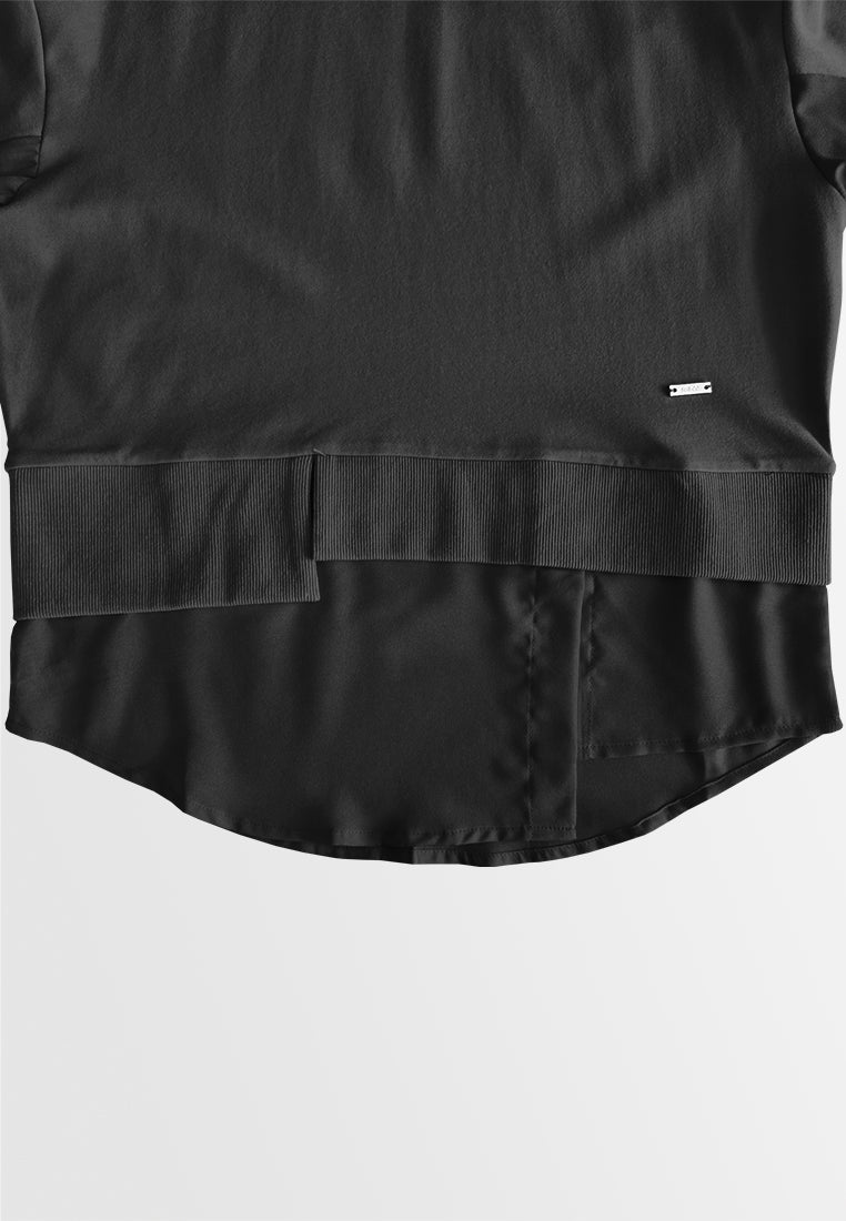 Women Long-Sleeve Sweatshirt - Black - 410130