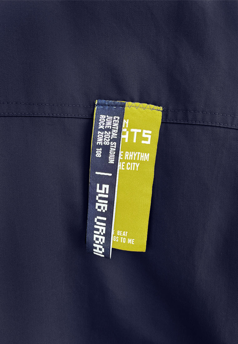 Men Oversized Bomber Jacket - Navy - 510262