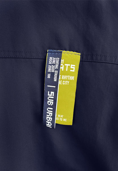 Men Oversized Bomber Jacket - Navy - 510262