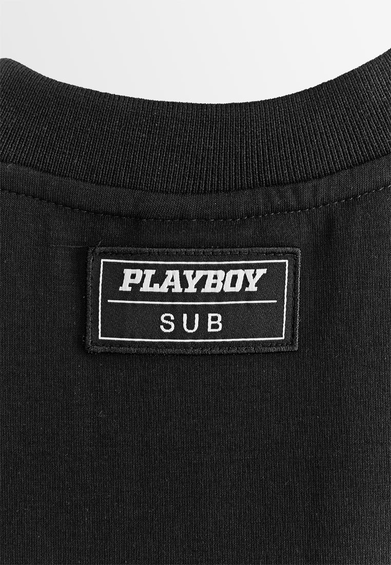 Playboy x SUB Men Oversized Fashion Tee - Black - 610286