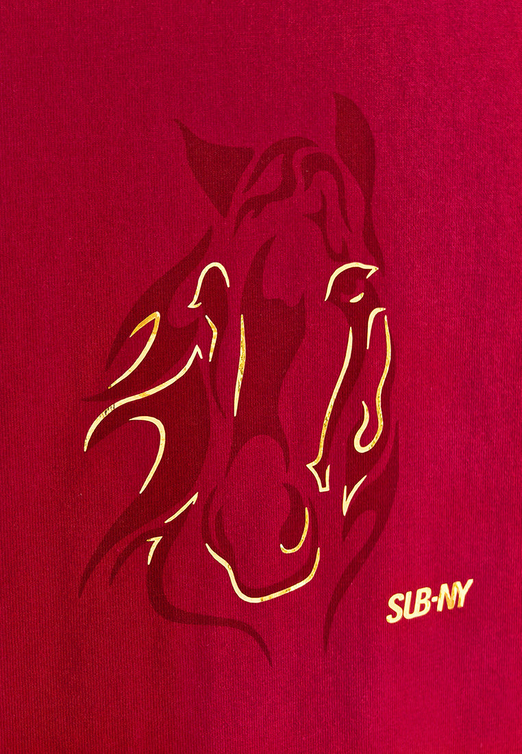 Women Short-Sleeve Graphic Tee - Red - 610217