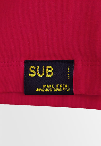 Men Short-Sleeve Basic Tee - Red - 410410