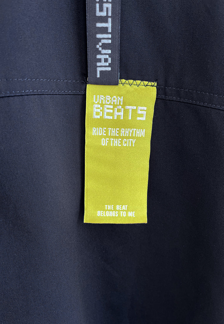 Men Oversized Bomber Jacket - Navy - 510262