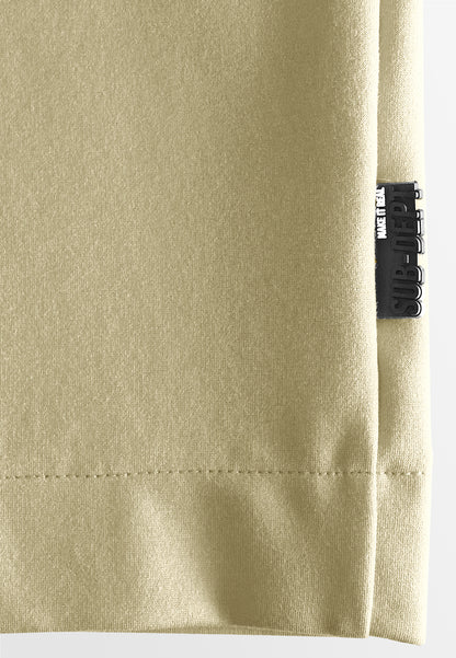 Men Oversized T-Shirt Short Sleeve - Khaki - 510318