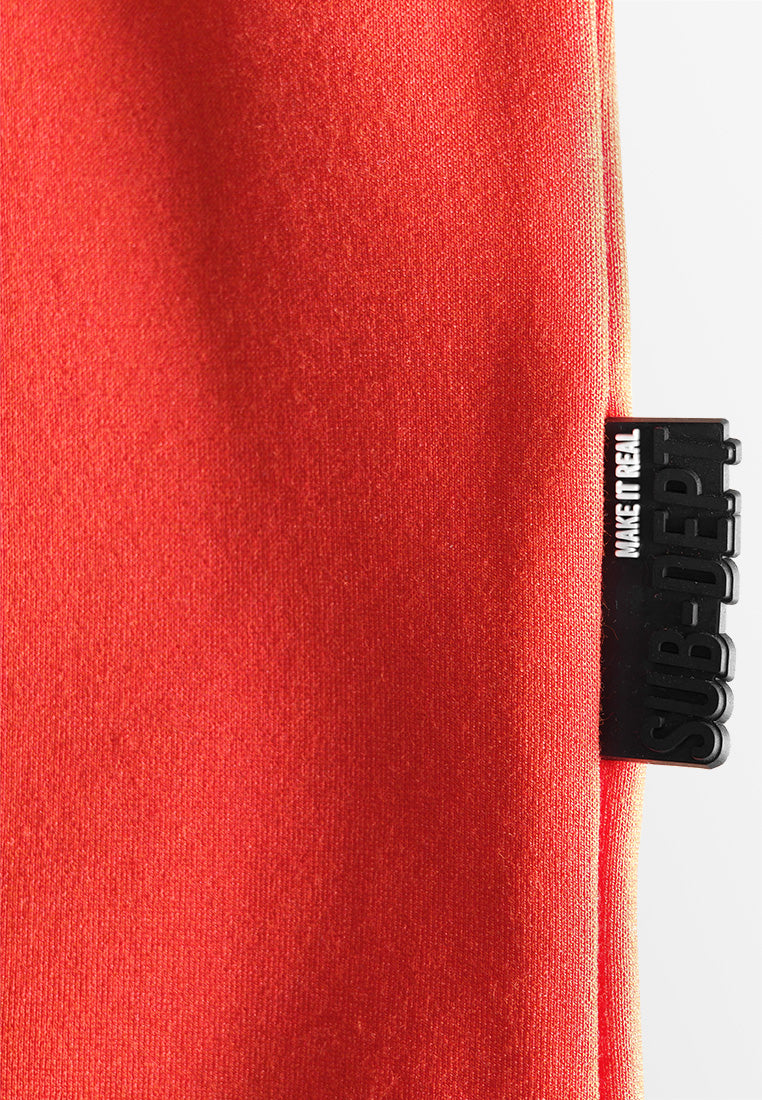 Men Oversized T-Shirt Short Sleeve - Orange - 610001