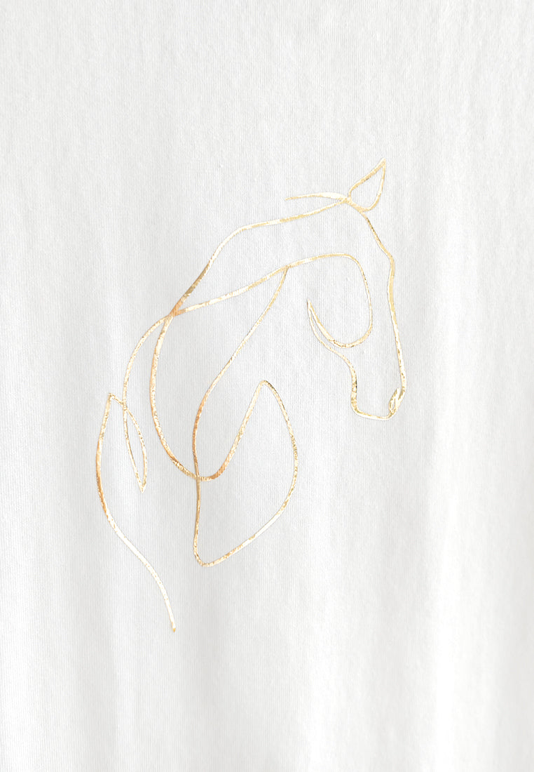 Women Short-Sleeve Graphic Tee - White - 610215