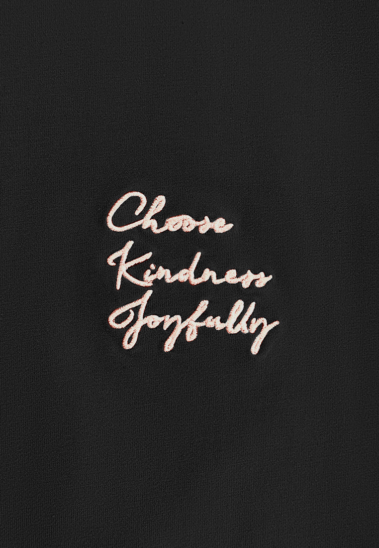 Women Short-Sleeve Fashion Tee - Black - 610262