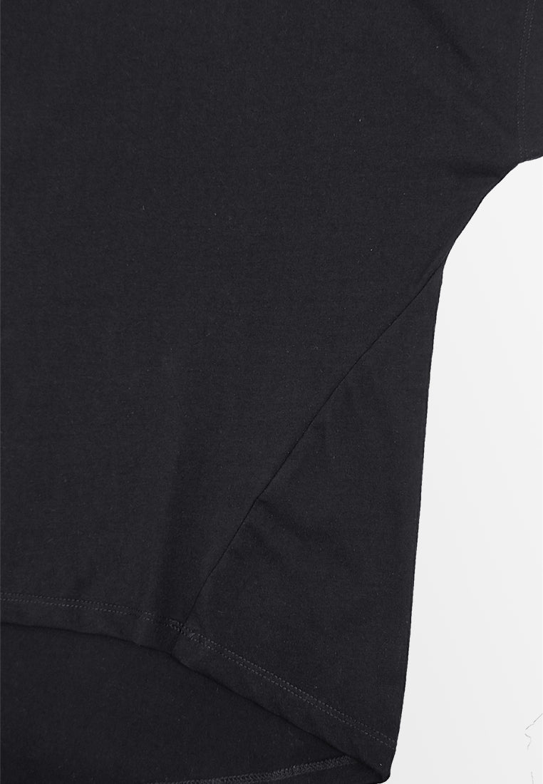 Women Short-Sleeve Basic Tee - Black - 310219