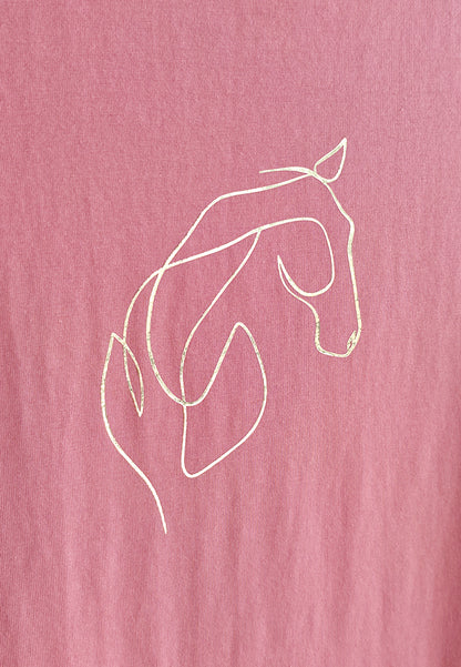 Women Short-Sleeve Graphic Tee - Dark Pink - 610216