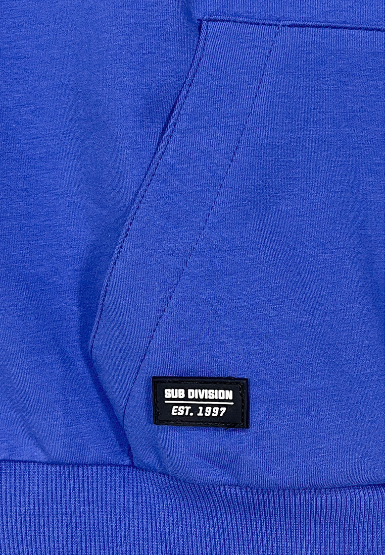 Women Sleeveless Sweatshirt Hoodies - Blue - M3W764