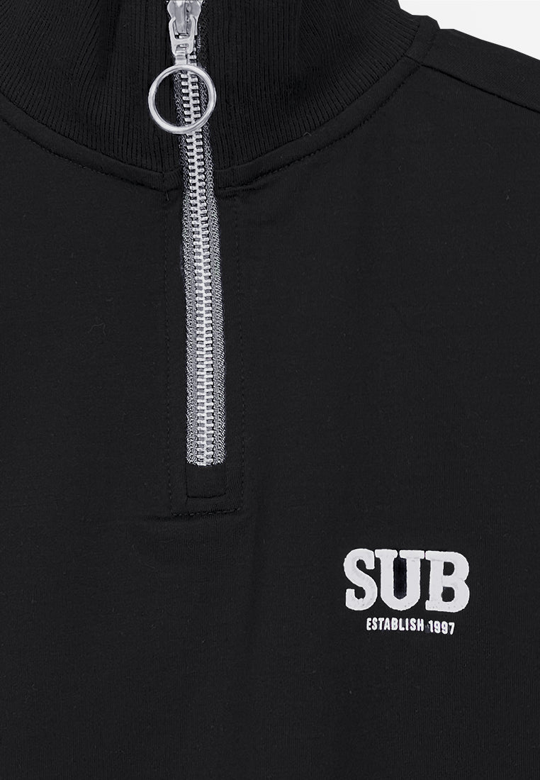 Women Short-Sleeve Sweatshirt - Black - M3W761