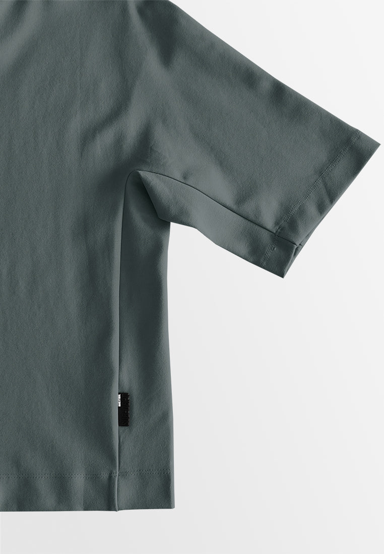 Women Short-Sleeve Fashion Tee - Dark Grey - 510247