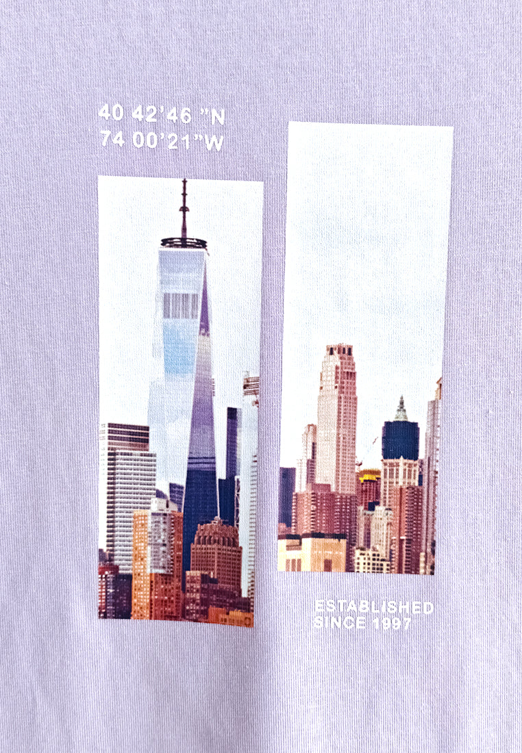 Women Short-Sleeve Graphic Tee - Purple - 510171