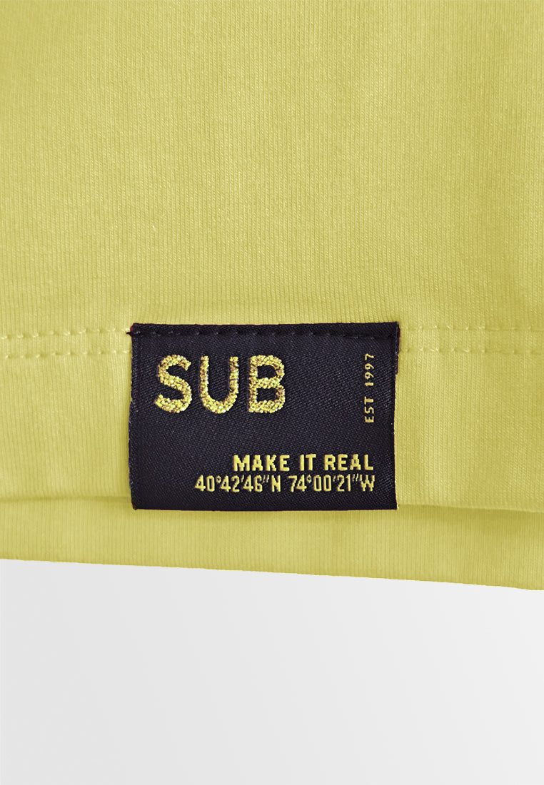 Men Short-Sleeve Basic Tee - Light Yellow - 510220