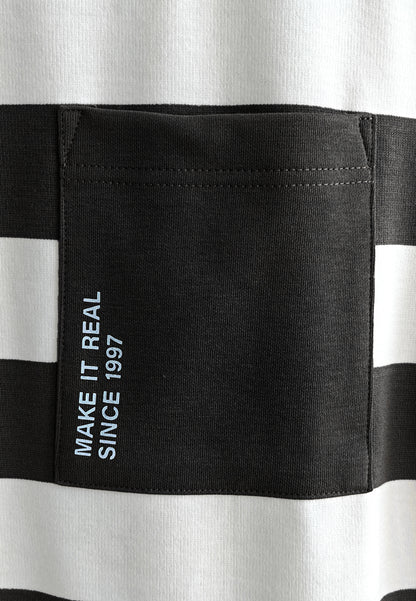 Men Oversized T-Shirt Short Sleeve - Black - 510046