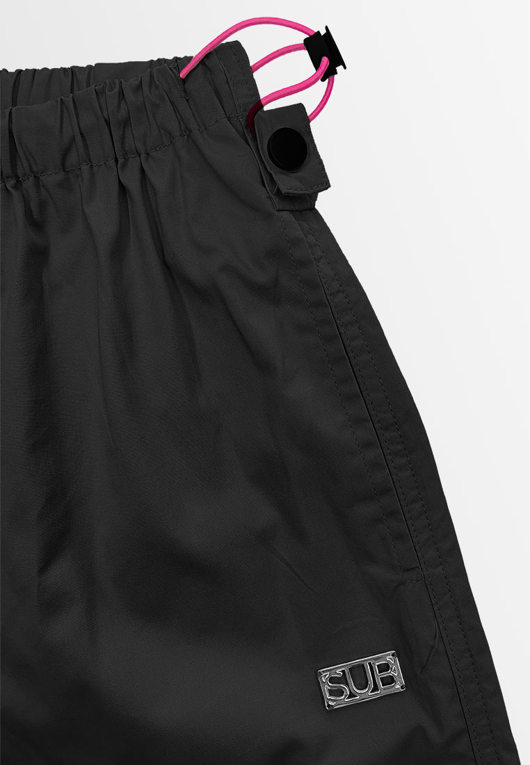 Women Parachute Pants - Black - 510017