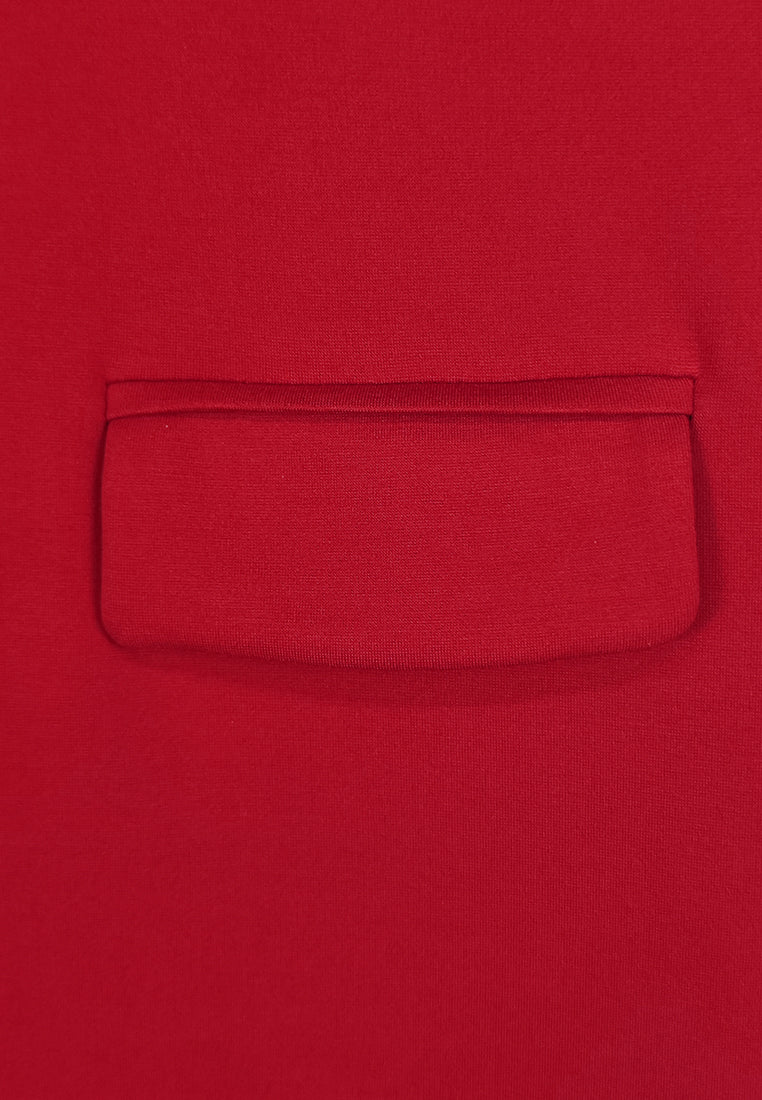 Women Short-Sleeve Fashion Tee - Red - 410006
