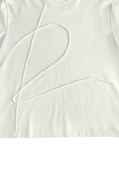Men Oversized T-Shirt Short Sleeve - White - 610347