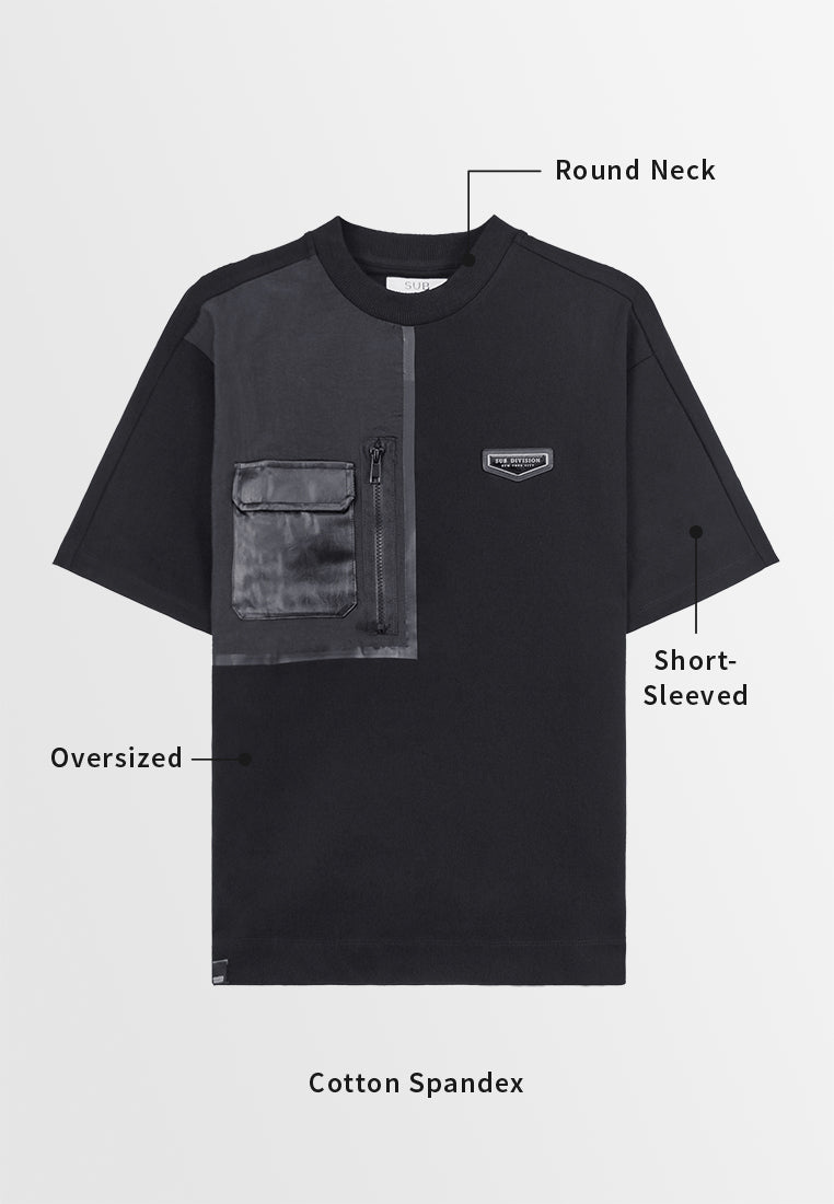 Men Short-Sleeve Fashion Tee - Black - M3M878