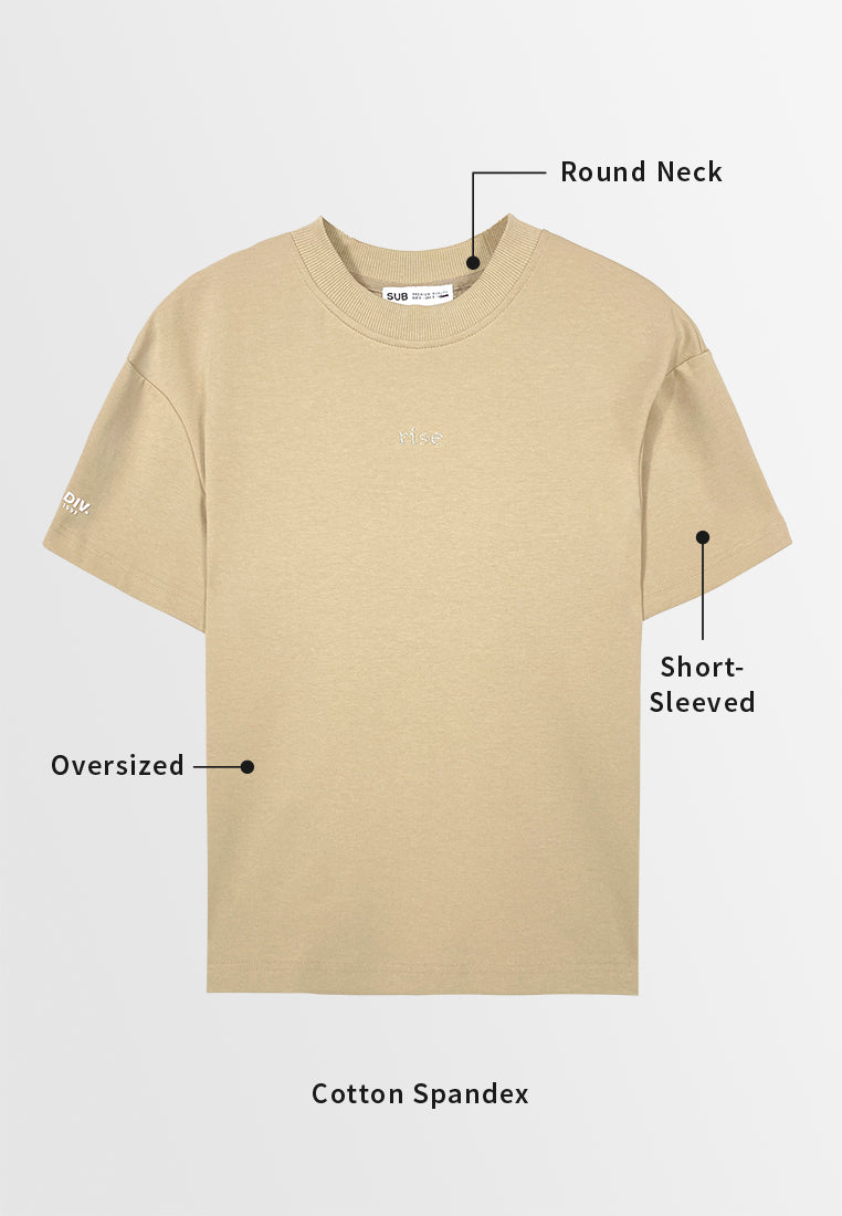 Men Short-Sleeve Fashion Tee - Khaki - 310191